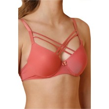 Liza 1014 Çapraz Silikonlu Sütyen Pudra - 80