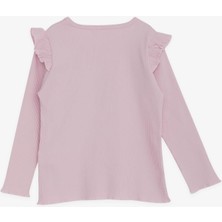 Breeze Kız Çocuk Uzun Kollu Bluz Fırfırlı 2-6 Yaş, Pembe