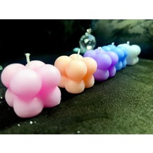Via De Luna 5 Renk Mini Bubble Mum (Kına, Nişan, Bebek, Bride, Düğün Organizasyon Hediyelik Mum ) 5'li Set ( Pembe - Turuncu - Mor - Mavi - Beyaz )