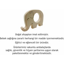 Tahtaland Ahşap Bebek Dişliği - Fil Figürlü