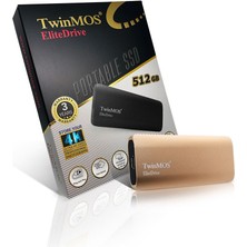 Twinmos 512GB Taşınabilir External SSD USB 3.2/type-C (Gold)