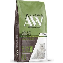 Animal World Kuzu Etli Pirinçli Yetişkin Kedi Maması 15 Kg.