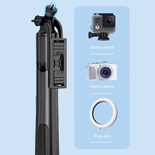 Hobimtek Q6 Hp-t08 Katlanabilir Çok Fonksiyonlu Selfie Tripod Vlog Uzaktan Kumandalı 4 In 1 Android Ios