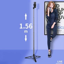 Hobimtek Q6 Hp-t08 Katlanabilir Çok Fonksiyonlu Selfie Tripod Vlog Uzaktan Kumandalı 4 In 1 Android Ios