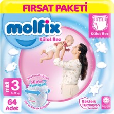 Molfix Külot Bebek Bezi 3 Beden Fırsat Paketi 64 Adet