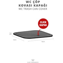 Okyanus Home Siyah Kare Yedek Çöp Kovası Kapağı