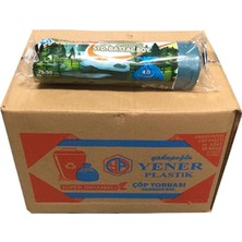 Yener Endüstriyel Jumbo Çöp Torbası Poşeti  2 Kat  Siyah  400 gr  80X110 cm 10 Adetlik 20 Rulo
