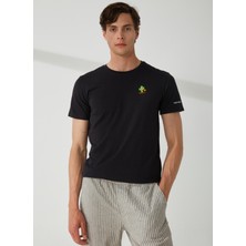 FRED MELLO Bisiklet Yaka Siyah Erkek T-Shirt FM23S15TGBLACK