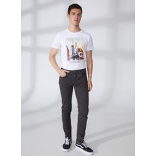 Fred Mello Normal Bel Normal Paça Slim Fit Siyah Erkek Denim Pantolon FM23S26PDCARBON