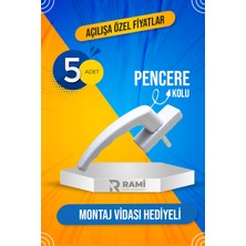 Rami Yapı Market 5 Adet Pvc Pimapen Beyaz Pencere Kolu & Sürme Kapı Kolu Pimapen Pencere Kolu