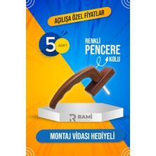 Rami Yapı Market 5 Adet Pvc Pimapen Kahverengi Pencere Kolu & Sürme Kapı Kolu Pimapen Altınmeşe Pencere Kolu
