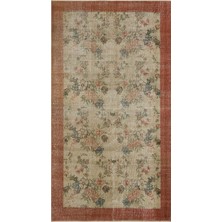 Sempati Halı Ilham Verici Vintage El Işlemeli Yün  Eşsiz Halısı - 136X248 cm 9941