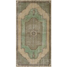 Sempati Halı Ilham Verici Vintage El Işlemeli Yün  Eşsiz Halı Halısı - 126X236 cm 9981