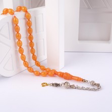 Vetesbih Beyzi Kesim Sıkma Kehribar Tesbih -Z3291