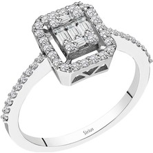 Sirius Pırlanta 0,40 Karat Baget Pırlanta Emilia Yüzük 0417R0320