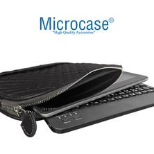 Microcase Lenovo M10 Fhd Plus TB-X606 Için Baklava Desen Kapitone Deri Kumaş Taşıma Çantası Kılıf - AL3764