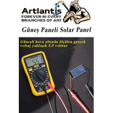 Artlantis Güneş Paneli Solar Panel 7X10 cm 5.5 Volt 100 Ma 1 Adet Güneş Enerjisi Okul Sınıf Deney Çalışmaları