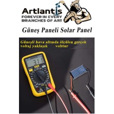 Artlantis Güneş Paneli Solar Panel 4x8 cm 3 Volt 100 Ma 1 Adet Güneş Enerjisi Okul Sınıf Deney Çalışmaları