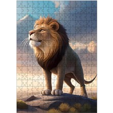 Tablomega Ahşap Mdf Puzzle Yapboz Kahraman Aslan 255 Parça 35*50 cm