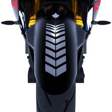 Çınar Extreme Moto Rider 4'lü Sticker Seti Taş Grisi Iç Dış Jant Şeridi Kask ve Çamurluk Çınar Extreme