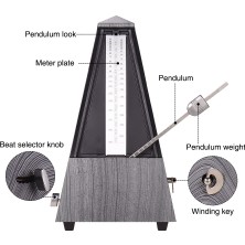 Hermann Mayer HM01BK Piramidmetronom - Siyah Ahşap Desenli