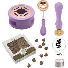 Profisher Davetiye Mum Mühürü Uygulama Seti Lavanta Renk 345 Bahar Dalı