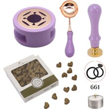 Profisher Davetiye Mum Mühürü Uygulama Seti Lavanta Renk 661 Yüzükler