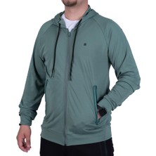 Exuma 1312083 Erkek Siyah Tam Fermuarlı Sweat