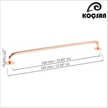 Koçsan Efsun Kulp Lüks Country Mutfak Mobilya Dolap Çekmece Kulpu Rose 320 mm