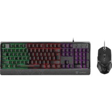 Vertux Orion Gaming Oyun Klavyesi&mouse 3200 Dpı, Bilek Desteği, Rgb LED