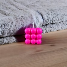 Via De Luna Dekoratif Pembe Bubble Mum %100 Alman Soya Wax