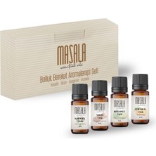 Masala Bolluk Bereket Aromaterapi Seti - Blessing Aromatherapy Kit (Tarçın-Karanfil-Portakal-Bergamot Yağı ) 4 x 10 ml