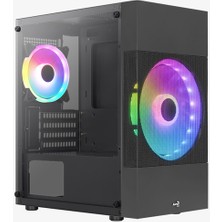 Aerocool Atomic Lite 500W+BRONZE Frgb Fanlı, Mesh Tasarım Ön Panel, Tempered Glass Yan Panel, USB 3.0 Bilgisayar Kasası (AE-ATMC-LT-580)