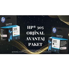 Hp Deskjet 2723 Orjinal Kartuş / Hp 305 Avantaj Paket Siyah ve Renkli Kartuş
