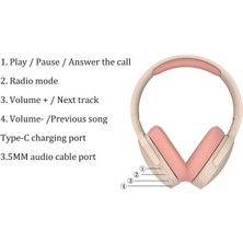 Wiks Kulak Üstü Bluetooth Kulaklık Kablosuz Kulaklık Kulakustu Kafa Üstü
