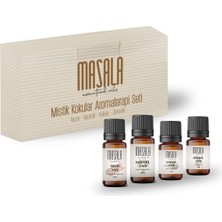 Masala Mistik Aromaterapi Seti - Mystical Aromatherapy Kit (Karanfil 10 ml -Tarçın 10 ml - Kakule 5 ml -Zencefil 5 Ml)