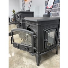 Flame Stove FS-15YK4 Camlı Yandan Kapaklı Döküm Şömine Soba