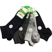 Dündar 6' Lı  Bambu Dikişsiz Koku Yapmayan Patik Çorap