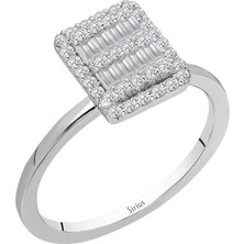 Sirius Pırlanta F Renk 0,38 Karat Baget Pırlanta Yüzük 0417R0304