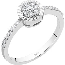 Sirius Pırlanta Toplam 0,23 Karat Pırlanta Koronet Tektaş Yüzük 0417R0303