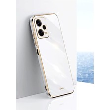 MTK Moveteck Xiaomi Poco X5 5g Uyumlu Kılıf Kamera Lens Korumalı Parlak Gold Altın Kenarlı Yumuşak Silikon Kapak