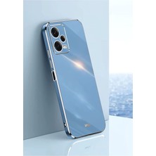 MTK Moveteck Xiaomi Poco X5 5g Uyumlu Kılıf Kamera Lens Korumalı Parlak Gold Altın Kenarlı Yumuşak Silikon Kapak