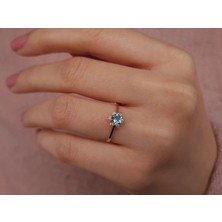 Sirius Pırlanta Pırlanta ve Mavi Topaz Taşlı Elsa Yüzük 0447R0027
