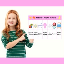 MCU kraft Günlük Rutin Tablosu Kız Çocuklar İçin Harika Bir Akşam Rutin Çizelgesi Akşam Rutin Tablosu