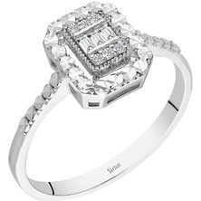 Sirius Pırlanta 0,50 Karat Efektli Baget Pırlanta Yüzük 0447R0038