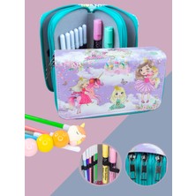 Size Kalem Kutusu Unicorn & Prenss Üç Bölmeli Vegan Deri 18 cm Kapasiteli Çocuklar İçin