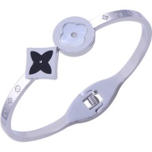 Nusnus Çelik Yonca Kadın Bileklik Cb 5004 NS-04070