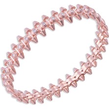 Nusnus 925 Ayar Gümüş Kadın Bileklik 22.1 gr Rose Gold