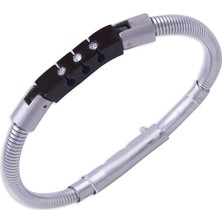 Nusnus Erkek Çelik Kelepçeli Bileklik Cb 5004 NS-06221