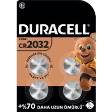 Duracell Düğme Pil 2032 4'lü 3 Volt